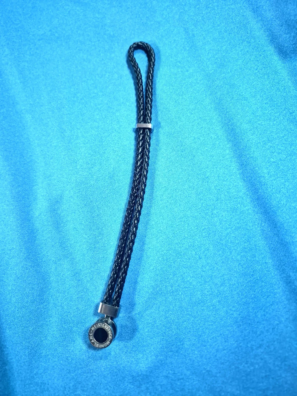 Montblanc Meisterstück Iconic Leather Bracelet with Black Onyx and Steel